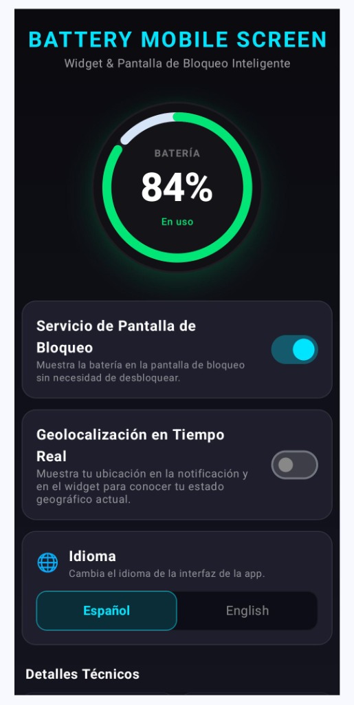 Ajustes de la app en Español